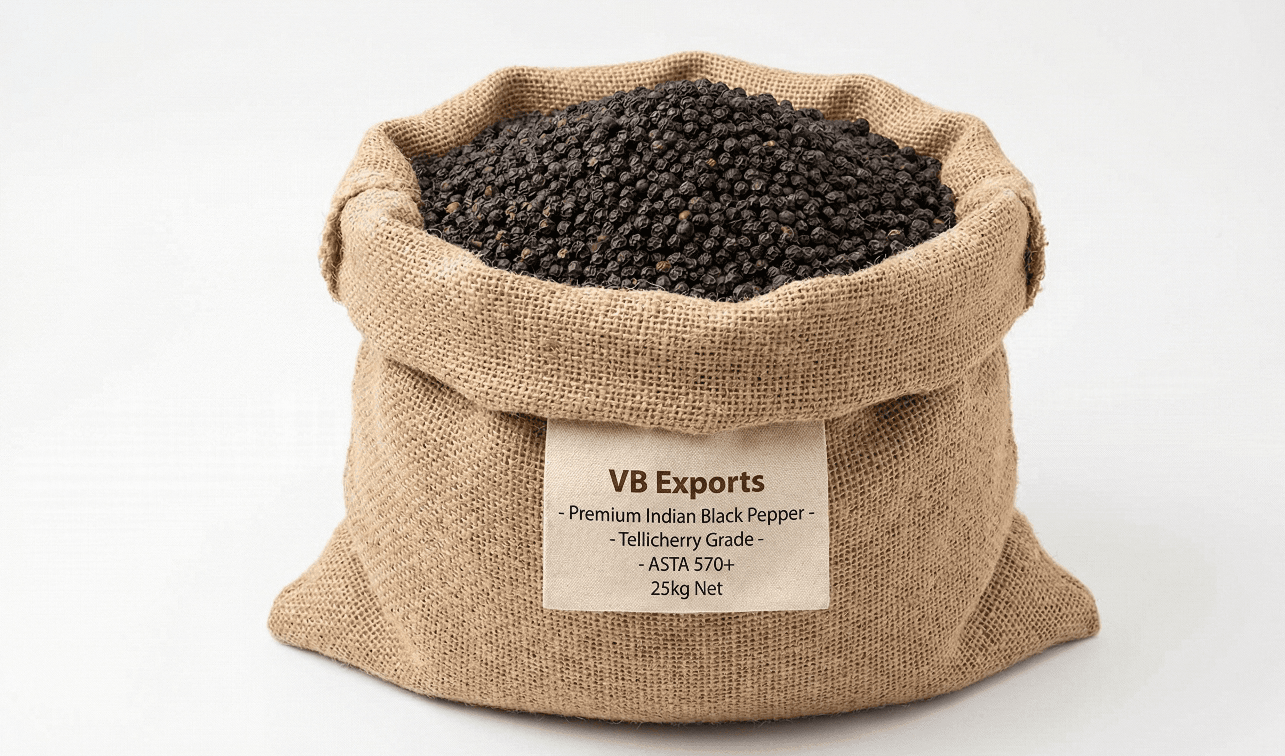 MG-1 Malabar Black Pepper Whole - High Piperine 12-16% - Premium Grade Indian Spices | VB Exports